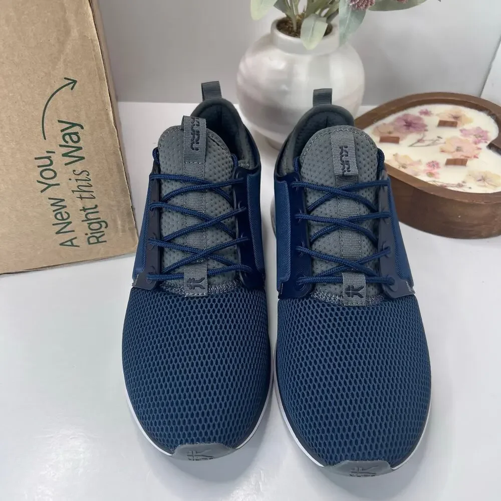 Kuru Atom Walking Comfort Sneaker Indigo/White/Basalt Men 10 Wide NWB
